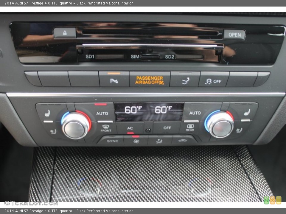 Black Perforated Valcona Interior Controls for the 2014 Audi S7 Prestige 4.0 TFSI quattro #83381023