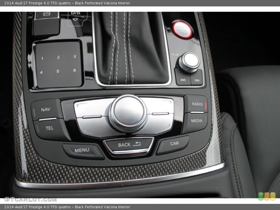 Black Perforated Valcona Interior Controls for the 2014 Audi S7 Prestige 4.0 TFSI quattro #83381129