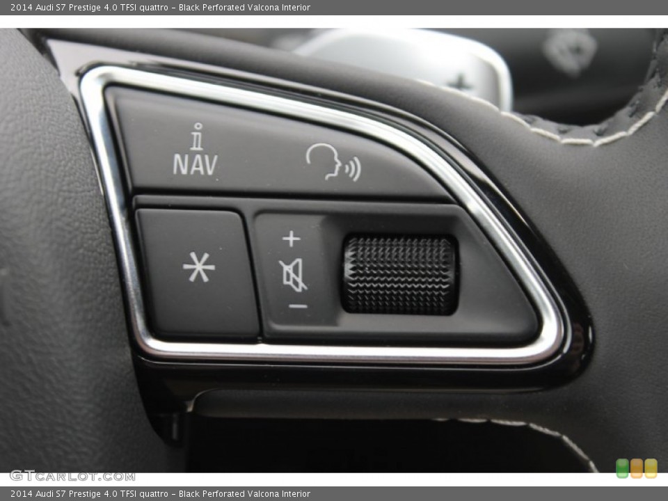 Black Perforated Valcona Interior Controls for the 2014 Audi S7 Prestige 4.0 TFSI quattro #83381314