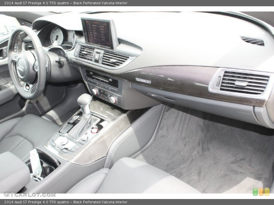 Black Perforated Valcona Interior Dashboard for the 2014 Audi S7 Prestige 4.0 TFSI quattro #83381743