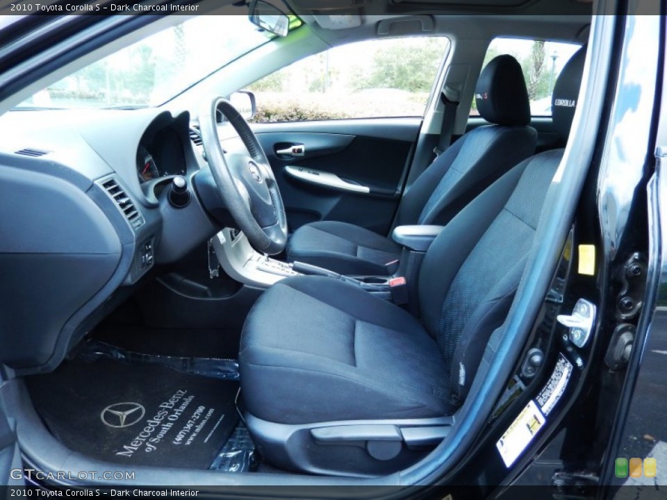 Dark Charcoal Interior Photo for the 2010 Toyota Corolla S #83382355