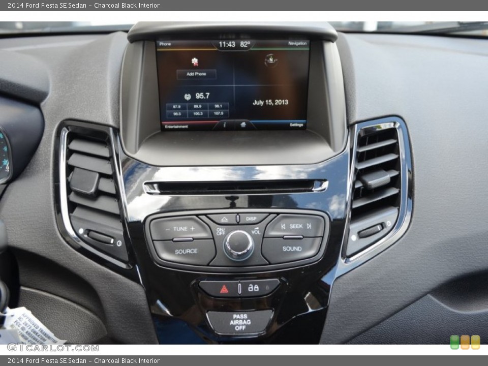 Charcoal Black Interior Controls for the 2014 Ford Fiesta SE Sedan #83382551