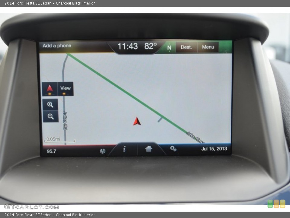 Charcoal Black Interior Navigation for the 2014 Ford Fiesta SE Sedan #83382655