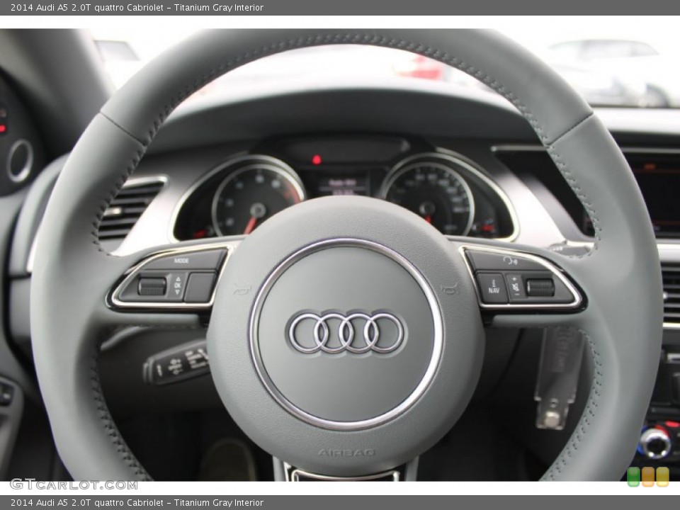 Titanium Gray Interior Steering Wheel for the 2014 Audi A5 2.0T quattro Cabriolet #83382782