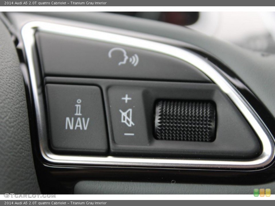 Titanium Gray Interior Controls for the 2014 Audi A5 2.0T quattro Cabriolet #83382900