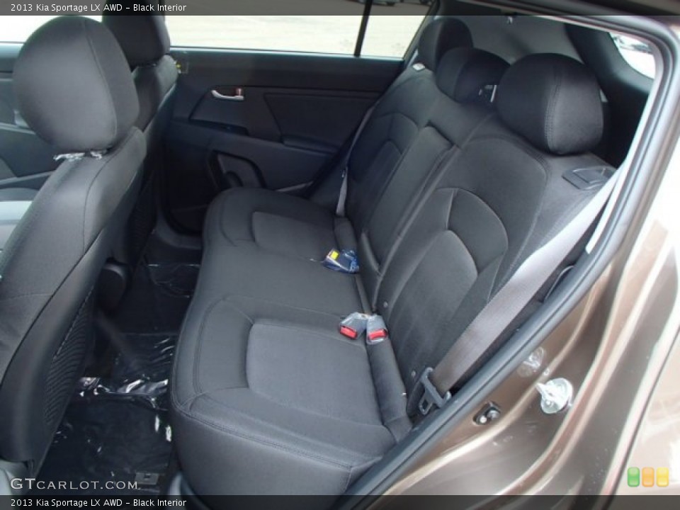 Black Interior Rear Seat for the 2013 Kia Sportage LX AWD #83382970