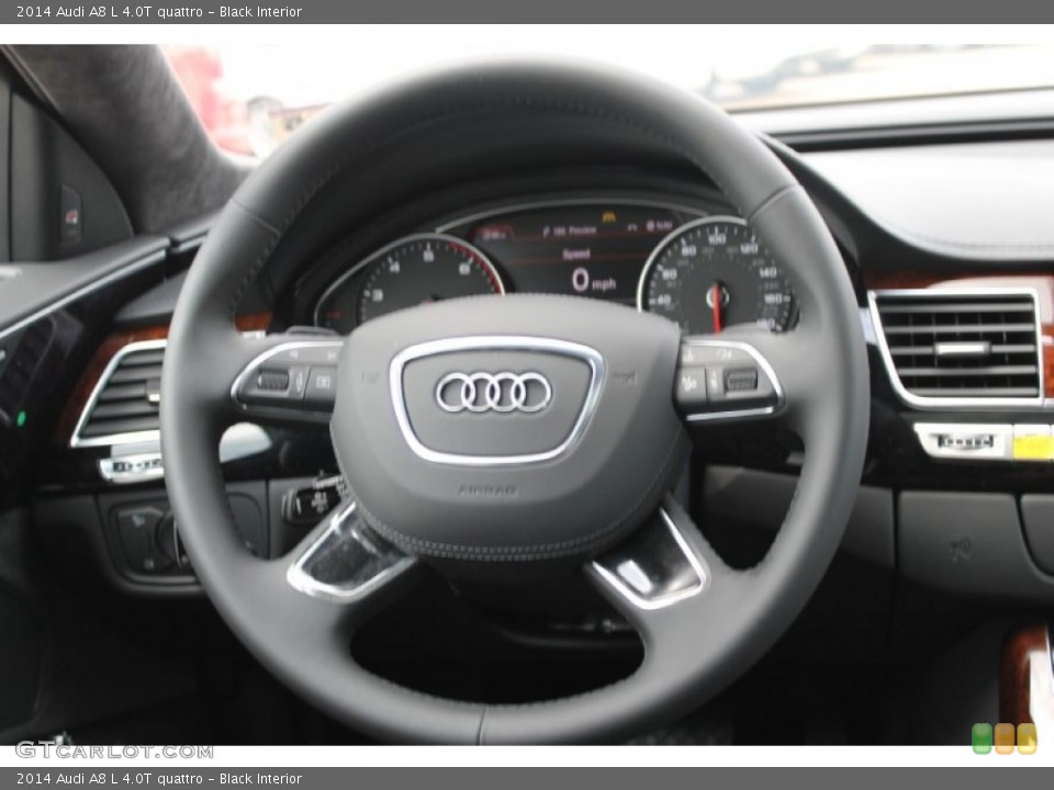 Black Interior Steering Wheel for the 2014 Audi A8 L 4.0T quattro #83383939