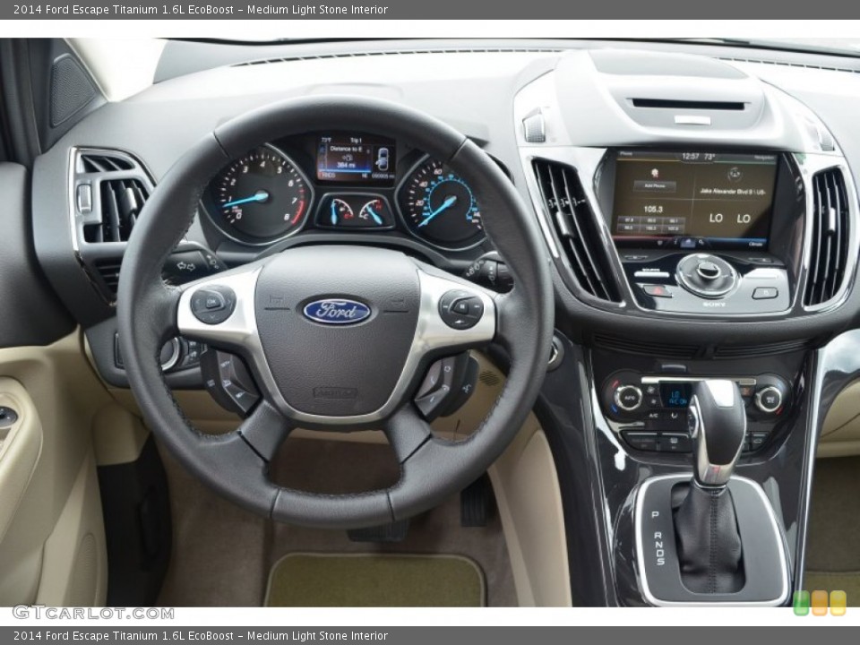 Medium Light Stone Interior Dashboard for the 2014 Ford Escape Titanium 1.6L EcoBoost #83384005