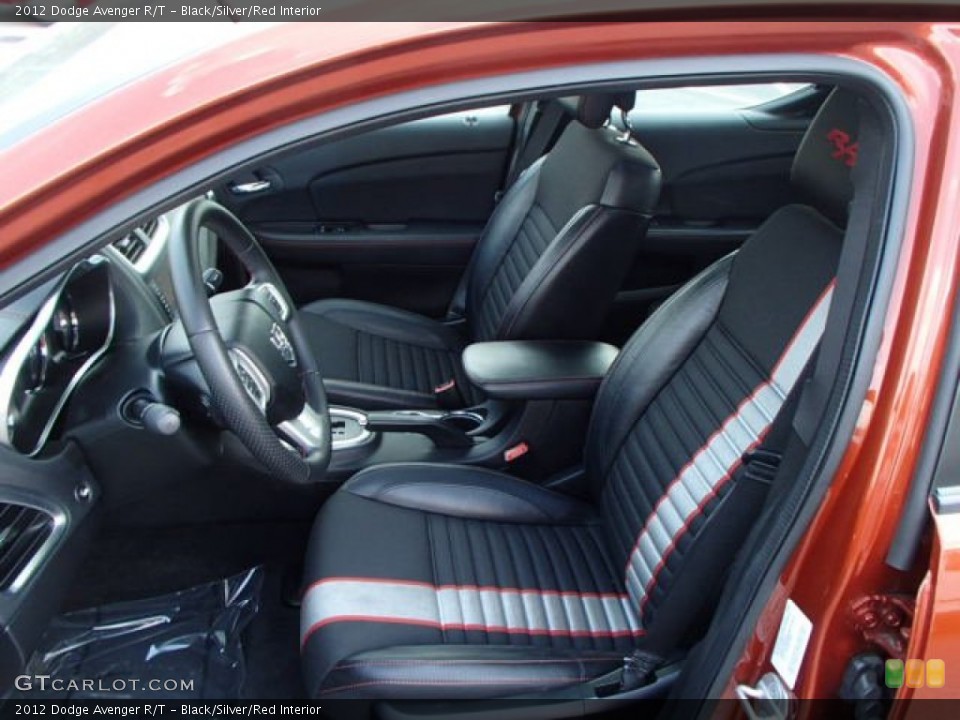 Black/Silver/Red Interior Front Seat for the 2012 Dodge Avenger R/T #83384140