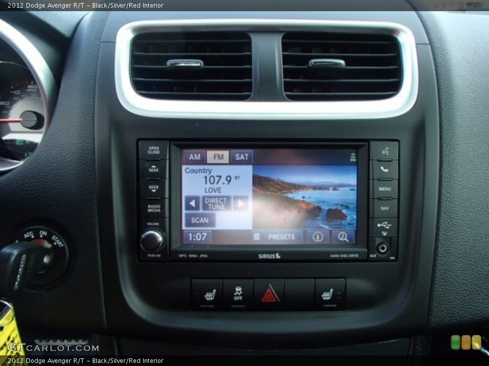 Black/Silver/Red Interior Controls for the 2012 Dodge Avenger R/T #83384686