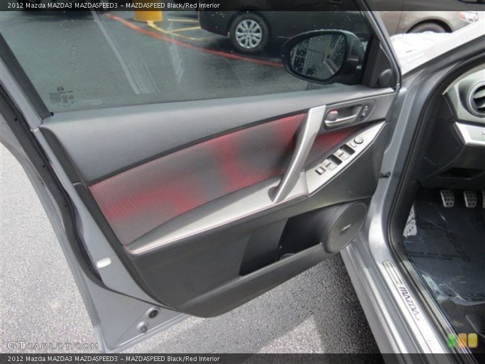 MAZDASPEED Black/Red Interior Door Panel for the 2012 Mazda MAZDA3 MAZDASPEED3 #83385572