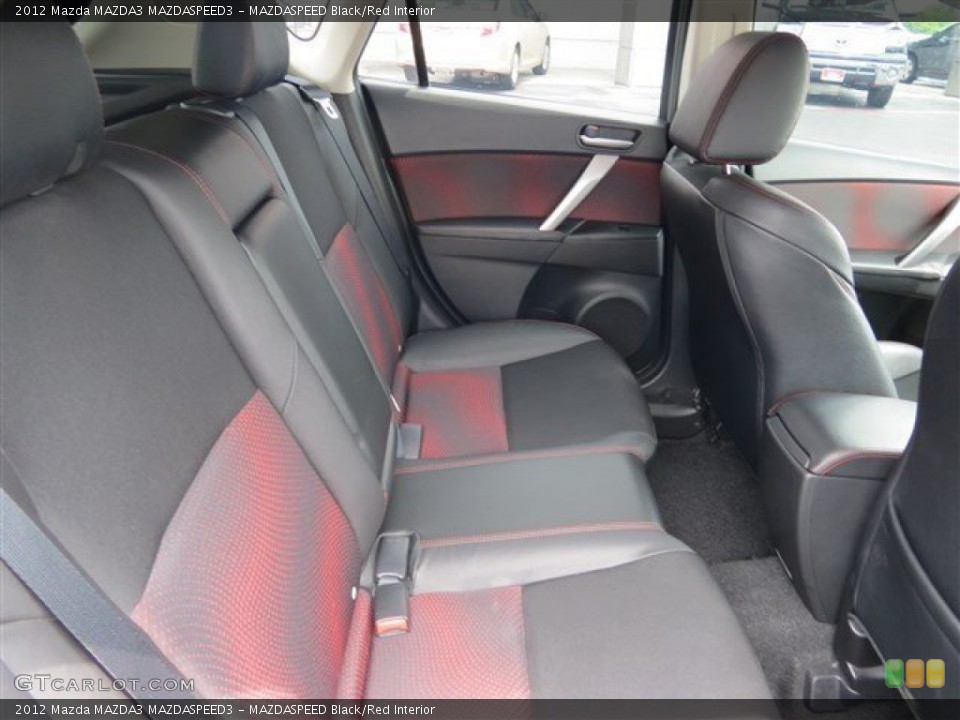 MAZDASPEED Black/Red Interior Rear Seat for the 2012 Mazda MAZDA3 MAZDASPEED3 #83385826