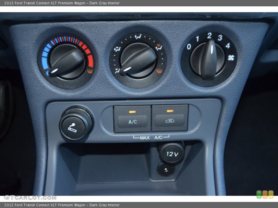 Dark Gray Interior Controls for the 2013 Ford Transit Connect XLT Premium Wagon #83387054
