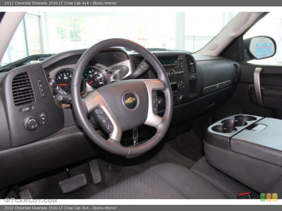 Ebony Interior Dashboard for the 2012 Chevrolet Silverado 1500 LT Crew Cab 4x4 #83396554