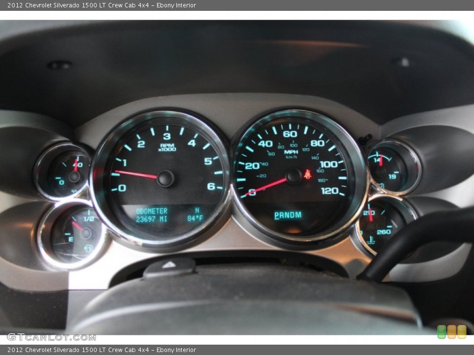 Ebony Interior Gauges for the 2012 Chevrolet Silverado 1500 LT Crew Cab 4x4 #83396575