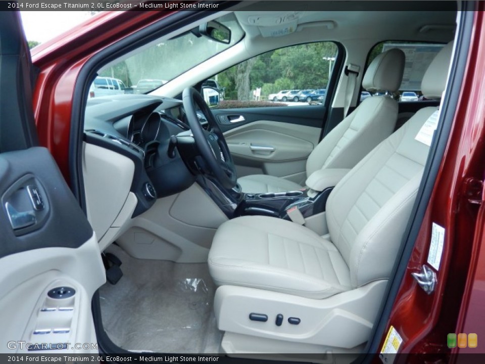 Medium Light Stone Interior Front Seat for the 2014 Ford Escape Titanium 2.0L EcoBoost #83398348