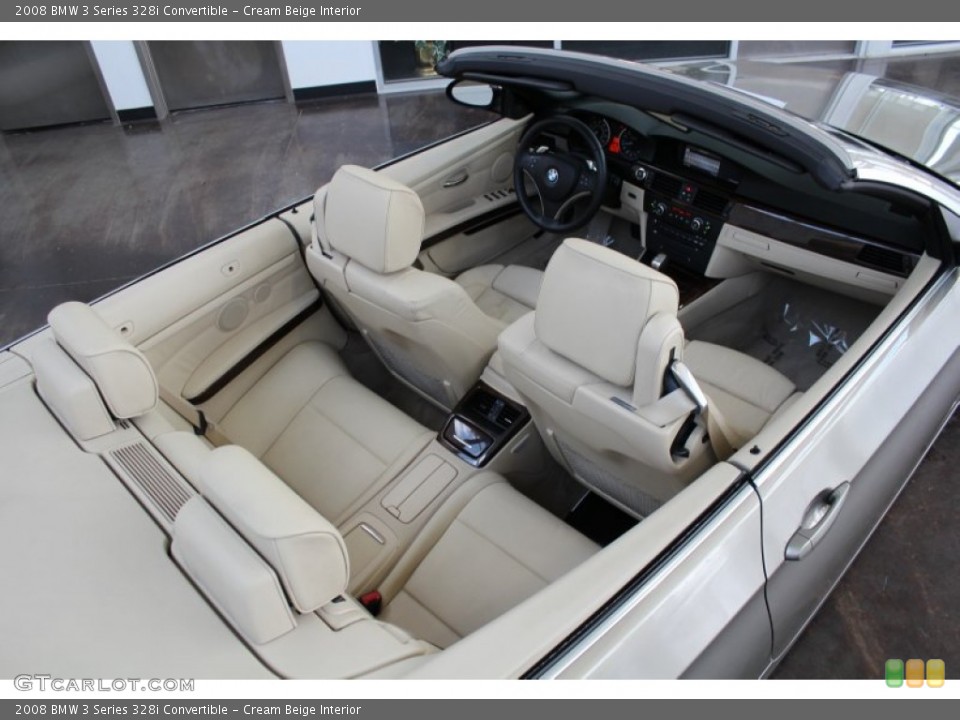 Cream Beige Interior Photo for the 2008 BMW 3 Series 328i Convertible #83401981