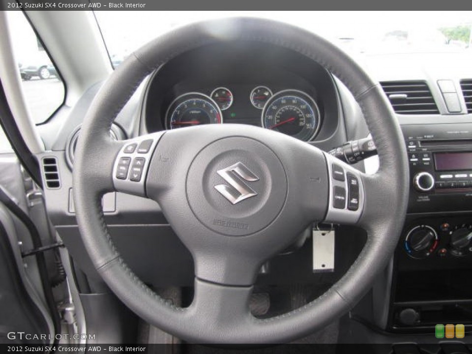 Black Interior Steering Wheel for the 2012 Suzuki SX4 Crossover AWD #83403607