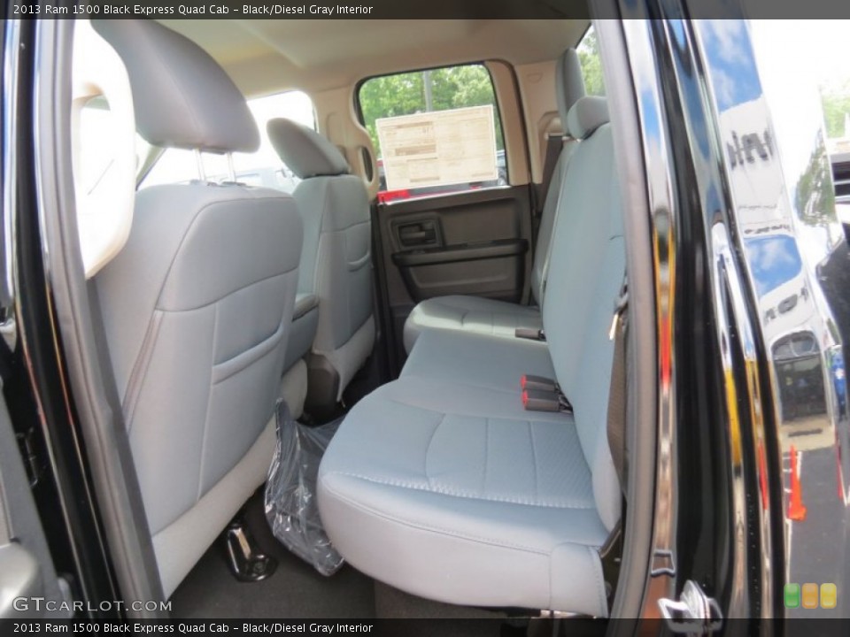 Black/Diesel Gray Interior Rear Seat for the 2013 Ram 1500 Black Express Quad Cab #83405067