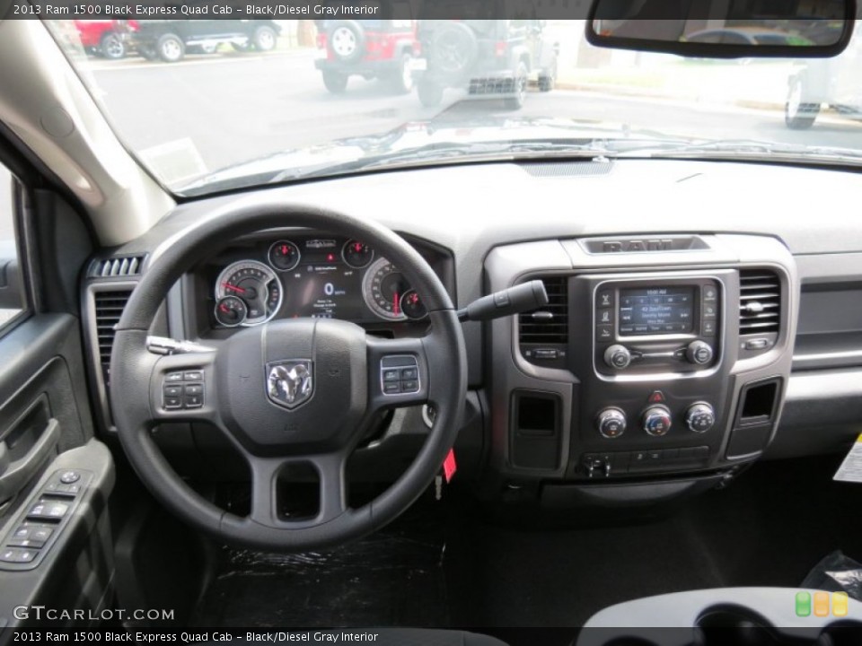 Black/Diesel Gray Interior Dashboard for the 2013 Ram 1500 Black Express Quad Cab #83405089
