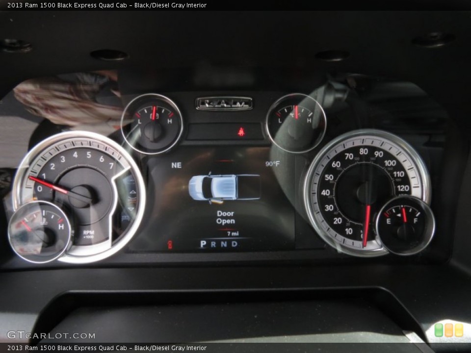 Black/Diesel Gray Interior Gauges for the 2013 Ram 1500 Black Express Quad Cab #83405143