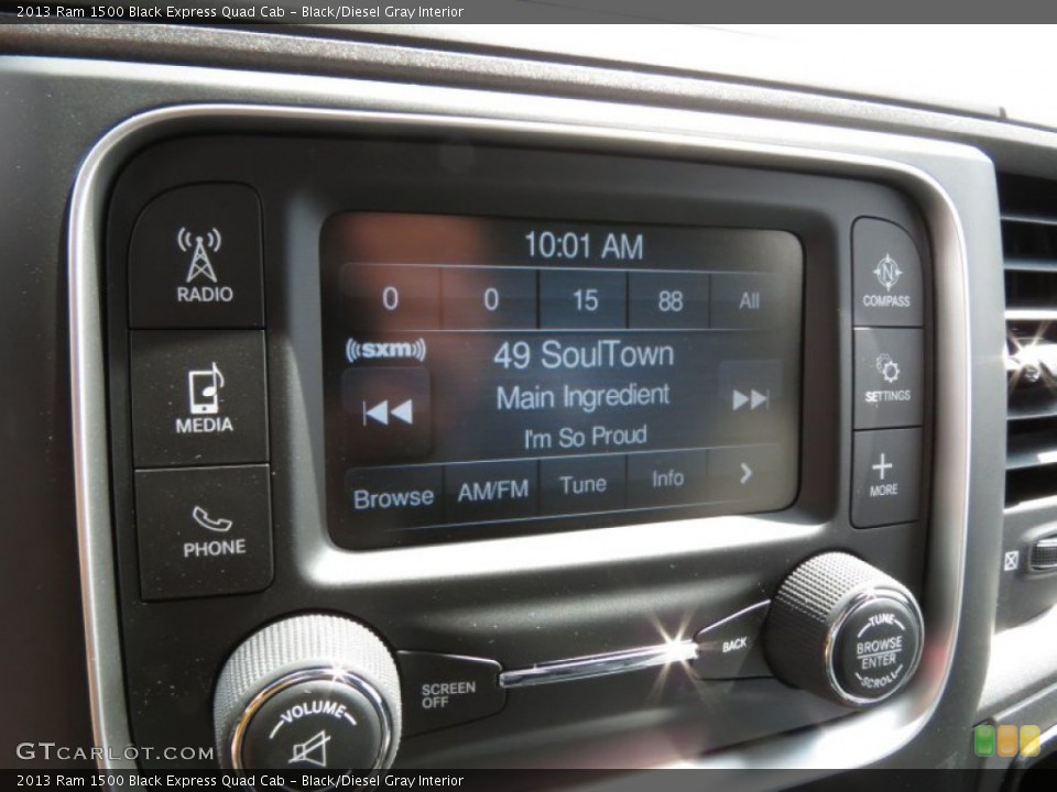 Black/Diesel Gray Interior Controls for the 2013 Ram 1500 Black Express Quad Cab #83405170