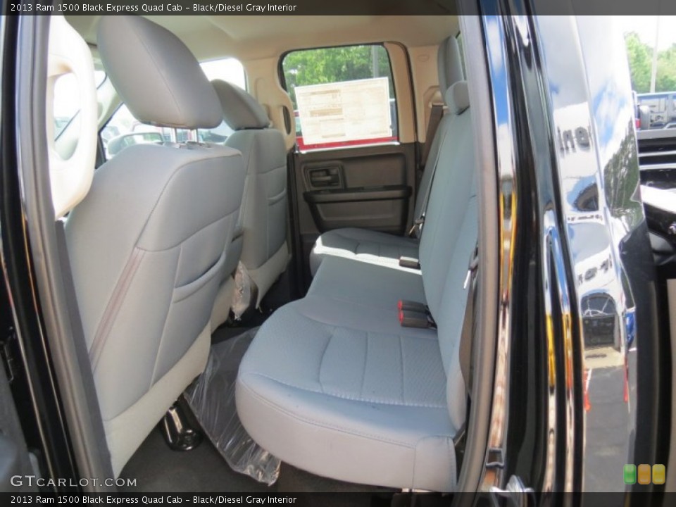 Black/Diesel Gray Interior Rear Seat for the 2013 Ram 1500 Black Express Quad Cab #83405476