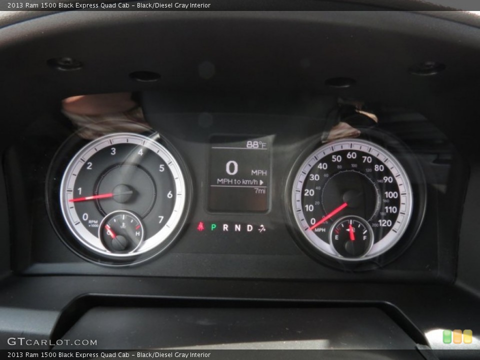 Black/Diesel Gray Interior Gauges for the 2013 Ram 1500 Black Express Quad Cab #83405560