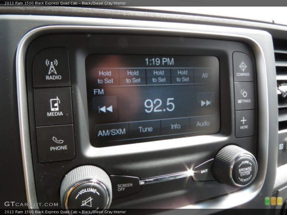 Black/Diesel Gray Interior Audio System for the 2013 Ram 1500 Black Express Quad Cab #83405590