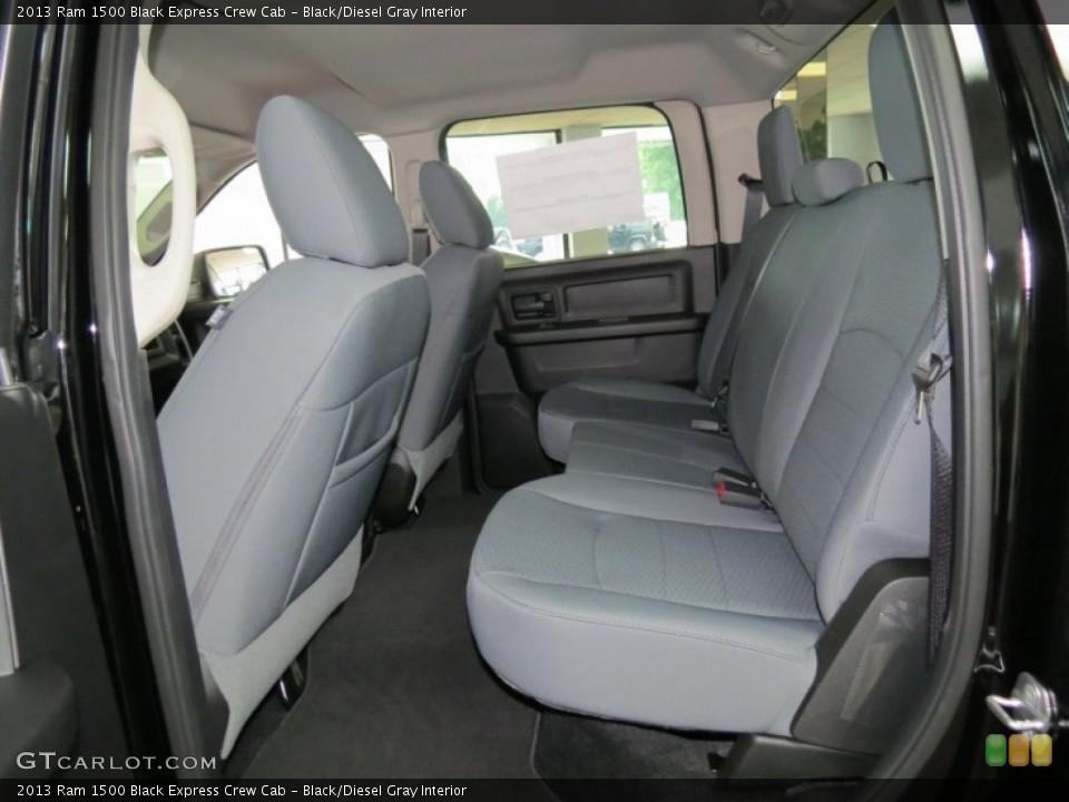 Black/Diesel Gray Interior Rear Seat for the 2013 Ram 1500 Black Express Crew Cab #83406280