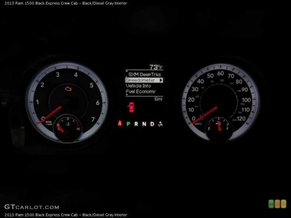 Black/Diesel Gray Interior Gauges for the 2013 Ram 1500 Black Express Crew Cab #83406351