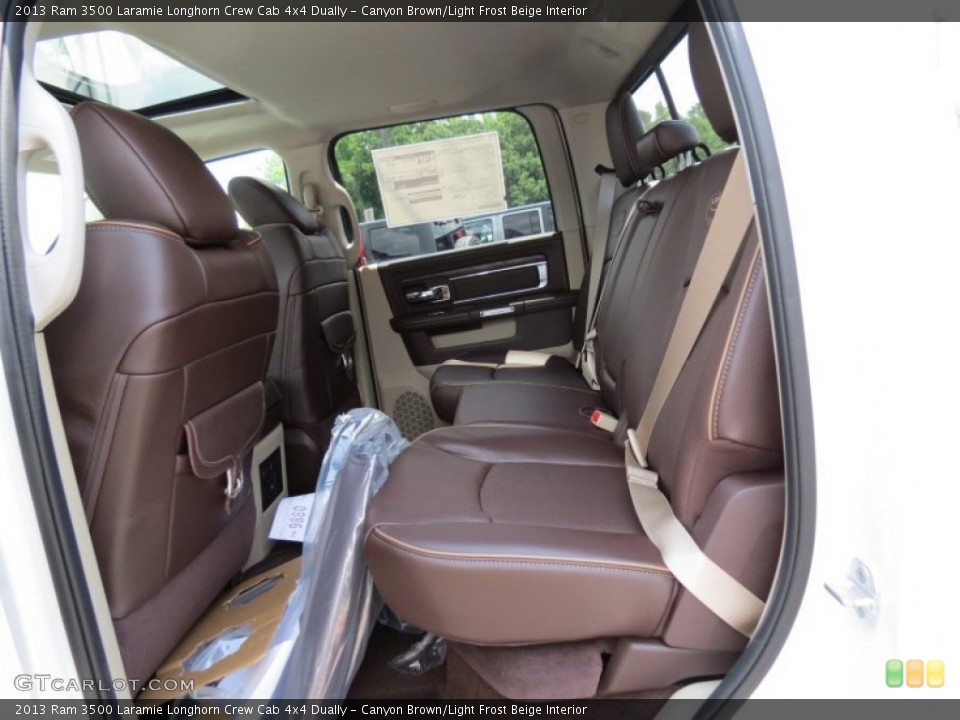 Canyon Brown/Light Frost Beige Interior Rear Seat for the 2013 Ram 3500 Laramie Longhorn Crew Cab 4x4 Dually #83406697