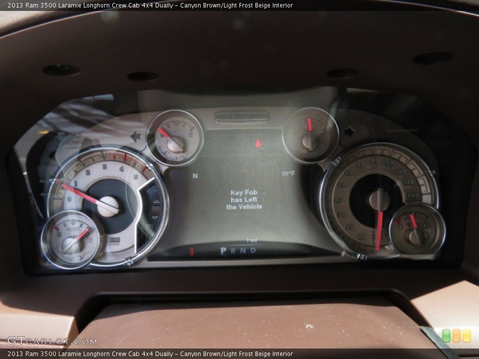 Canyon Brown/Light Frost Beige Interior Gauges for the 2013 Ram 3500 Laramie Longhorn Crew Cab 4x4 Dually #83406775