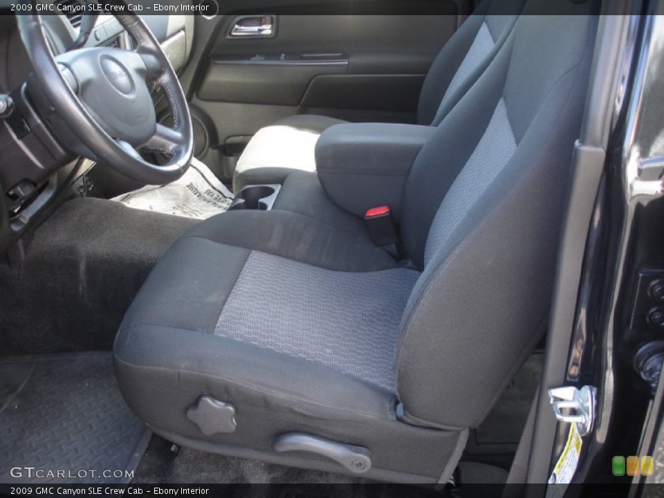 Ebony Interior Front Seat for the 2009 GMC Canyon SLE Crew Cab #83407253
