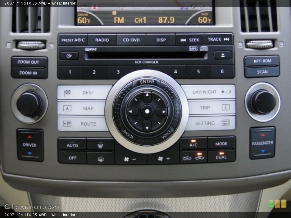 Wheat Interior Controls for the 2007 Infiniti FX 35 AWD #83408296