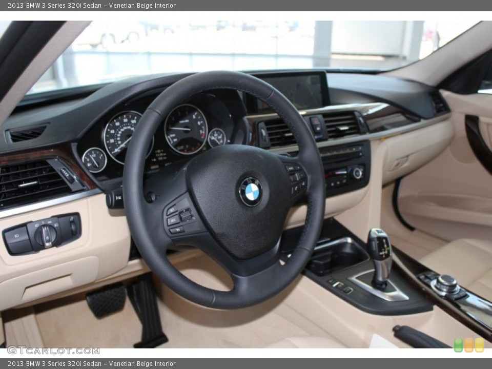 Venetian Beige Interior Dashboard for the 2013 BMW 3 Series 320i Sedan #83408974
