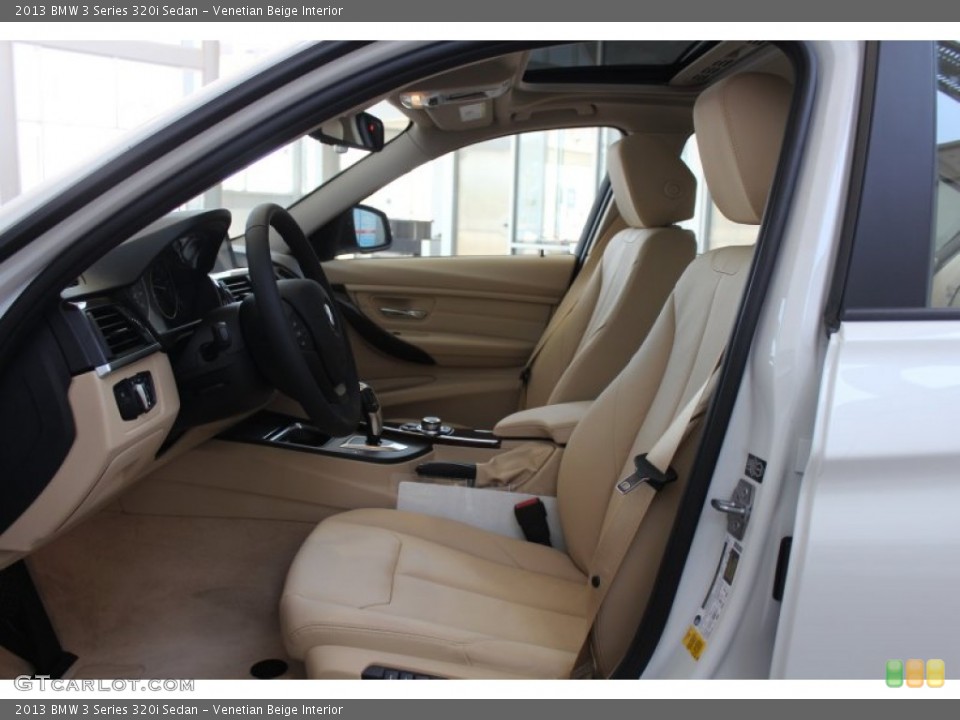 Venetian Beige Interior Front Seat for the 2013 BMW 3 Series 320i Sedan #83409082