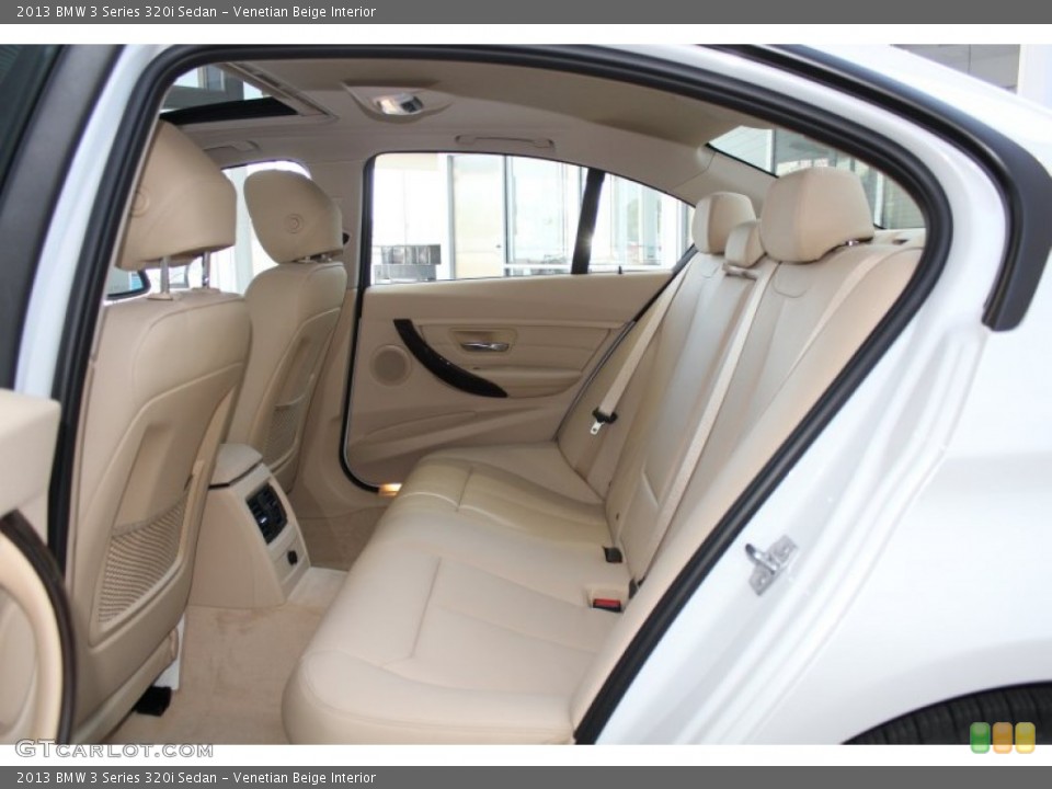 Venetian Beige Interior Rear Seat for the 2013 BMW 3 Series 320i Sedan #83409163
