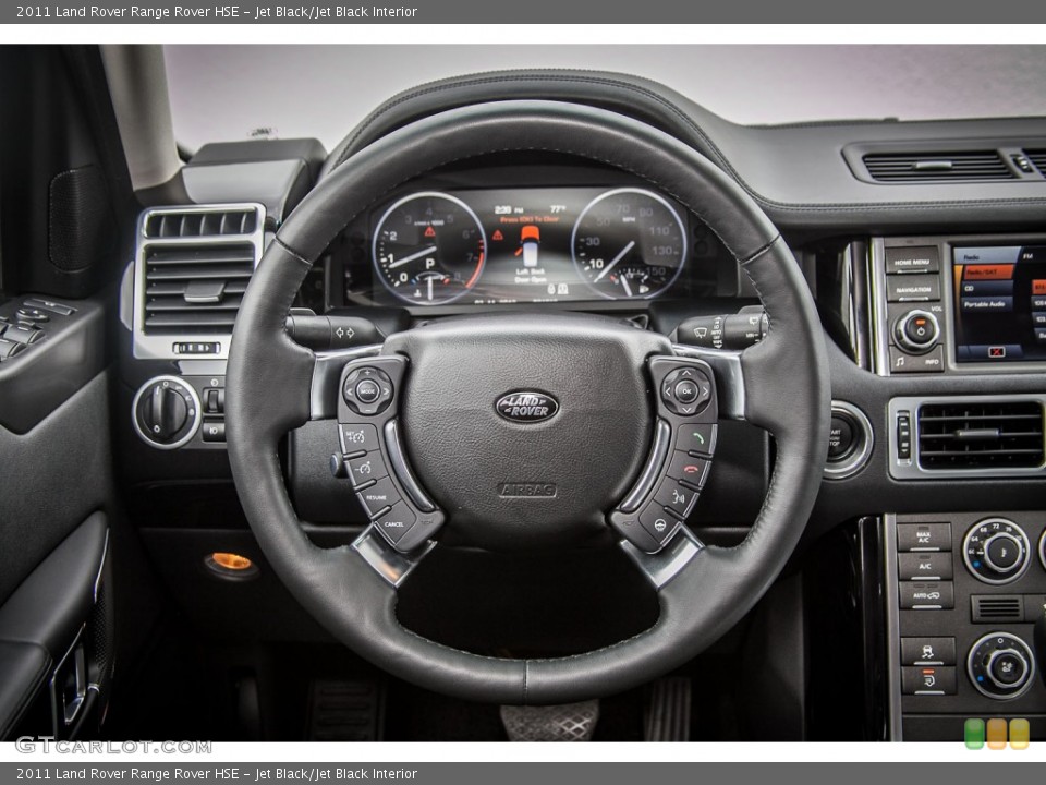 Jet Black/Jet Black Interior Steering Wheel for the 2011 Land Rover Range Rover HSE #83410123