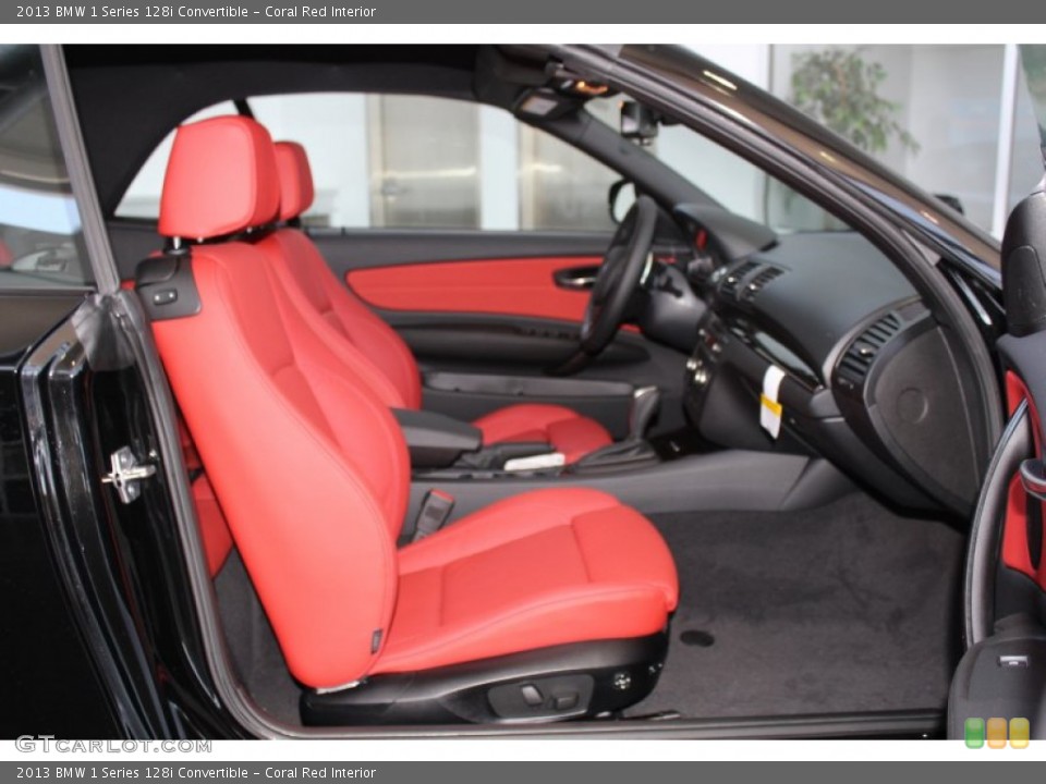 Coral Red Interior Front Seat for the 2013 BMW 1 Series 128i Convertible #83410915