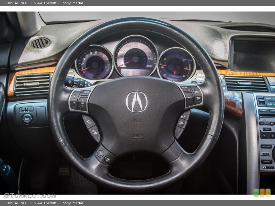 Ebony Interior Steering Wheel for the 2005 Acura RL 3.5 AWD Sedan #83412913