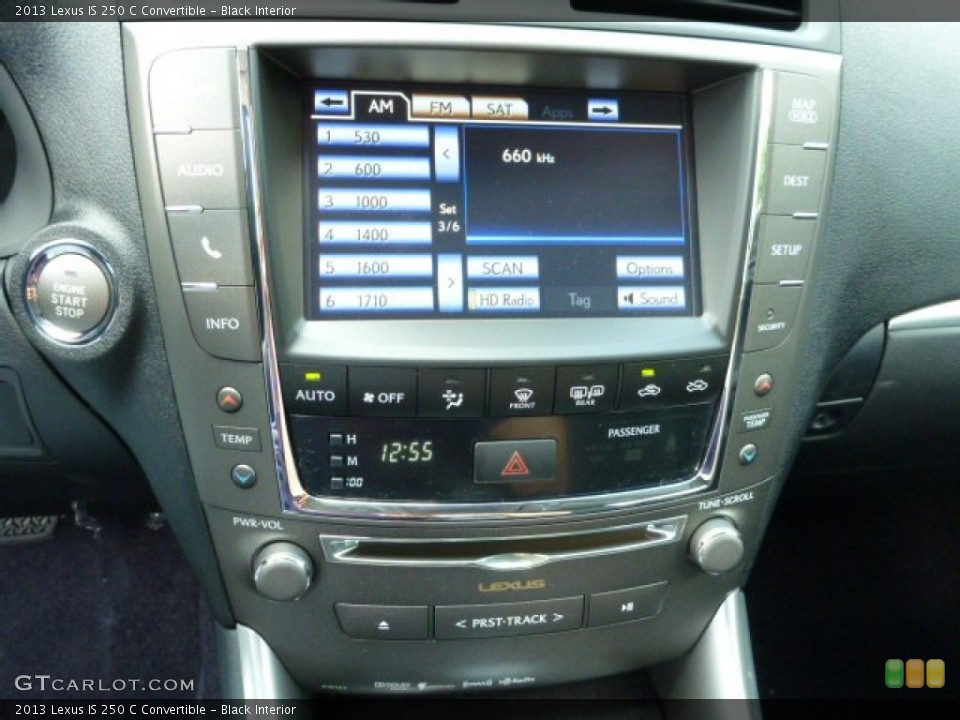 Black Interior Controls for the 2013 Lexus IS 250 C Convertible #83421919