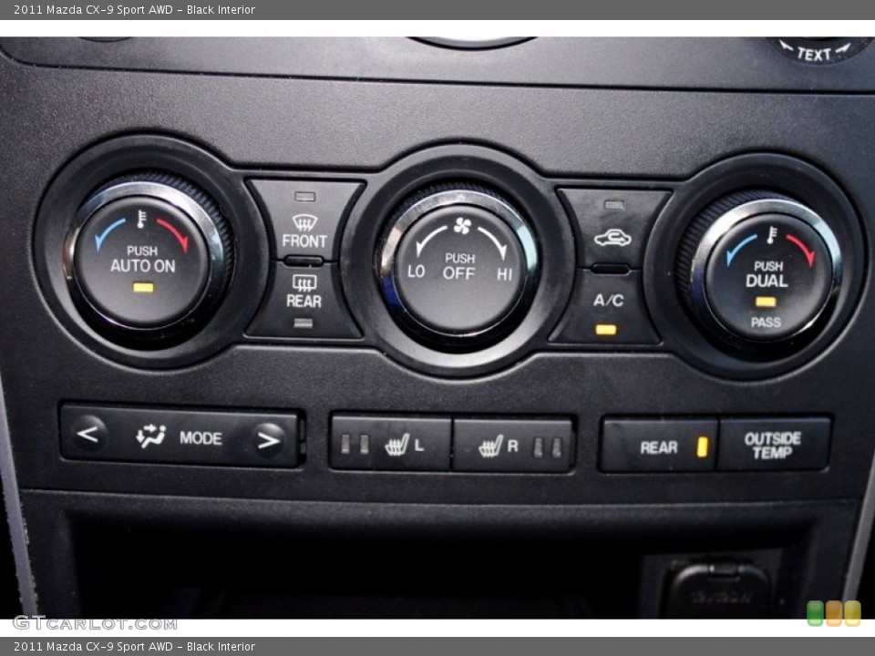 Black Interior Controls for the 2011 Mazda CX-9 Sport AWD #83424895
