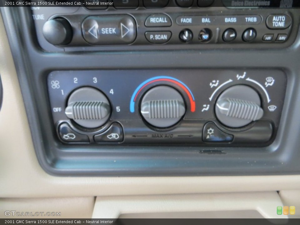 Neutral Interior Controls for the 2001 GMC Sierra 1500 SLE Extended Cab #83427907