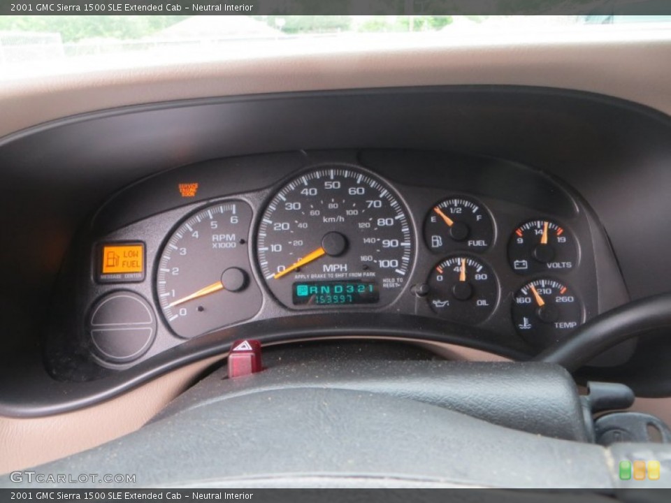 Neutral Interior Gauges for the 2001 GMC Sierra 1500 SLE Extended Cab #83427982