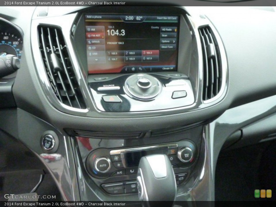 Charcoal Black Interior Controls for the 2014 Ford Escape Titanium 2.0L EcoBoost 4WD #83432455