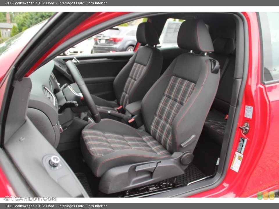 Interlagos Plaid Cloth Interior Front Seat for the 2012 Volkswagen GTI 2 Door #83434756