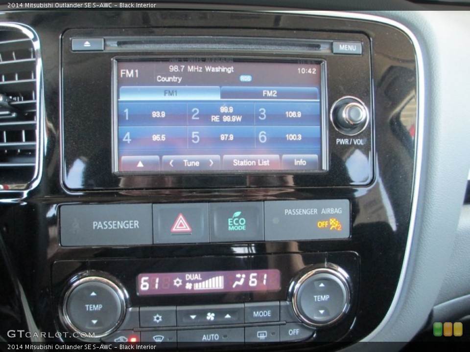 Black Interior Audio System for the 2014 Mitsubishi Outlander SE S-AWC #83435974