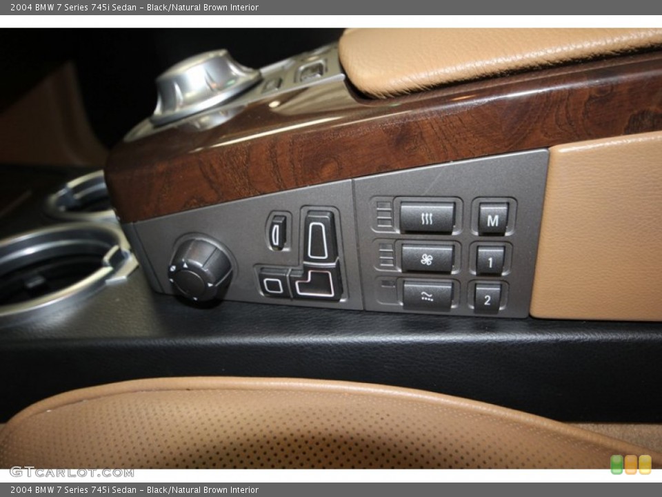 Black/Natural Brown Interior Controls for the 2004 BMW 7 Series 745i Sedan #83439616