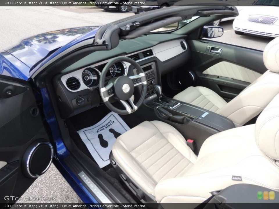 Stone Interior Prime Interior for the 2013 Ford Mustang V6 Mustang Club of America Edition Convertible #83446009